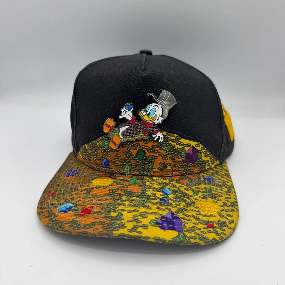 Mr. Kasi Snapback Hat Mens OSFA Scrooge McDuck Enamel Pin Money Time To Win Cap